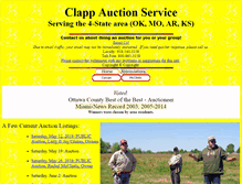 Tablet Screenshot of clappauctions.com